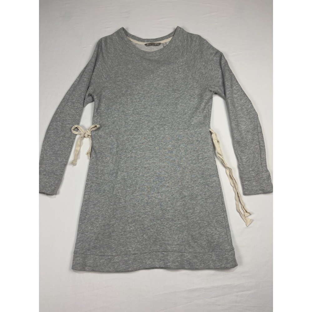 ATHLETA Studio Cinch Sweatshirt Dress Ladies XS Heather Gray